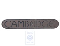 Schriftzug CAMBRIDGE