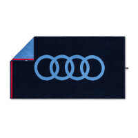 Original Audi Badehandtuch dunkelblau 80 x150 cm 3132100400