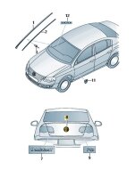 VW Emblem schwarz/chrom 3C9853630B ULM