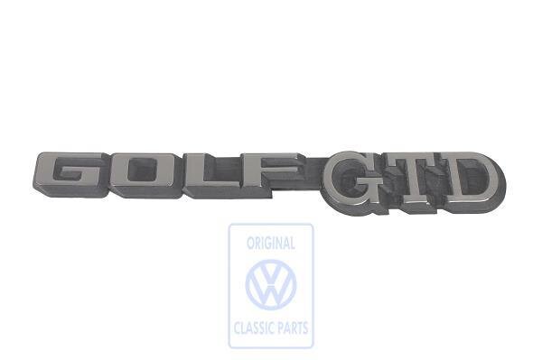 Schriftzug Golf GTD 191853687DGX2
