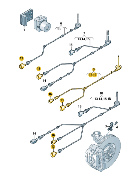 Leitungssatz für Drehzahlfühler