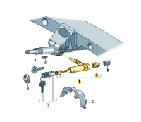 Lenkschloss mit Zündanlassschalter ohne Schließzylinder