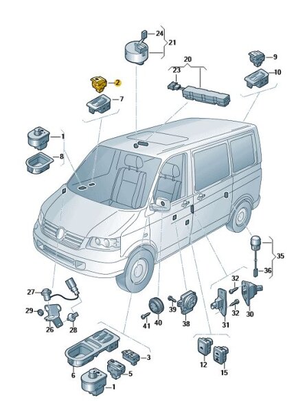 Schalter für elektrischen Fensterheber 7E0959855D9B9