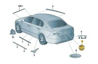 Skoda Zeichen schwarz/melange 3T0853621A MEL