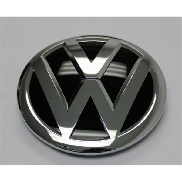 VW Emblem schwarz/chrom