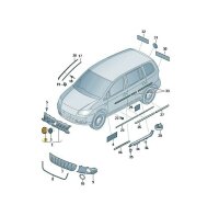 VW Emblem chrom 1T0853601E ULM