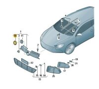 VW Emblem chrom 5K0853601F ULM