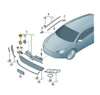 VW Emblem chrom 5K0853601F ULM