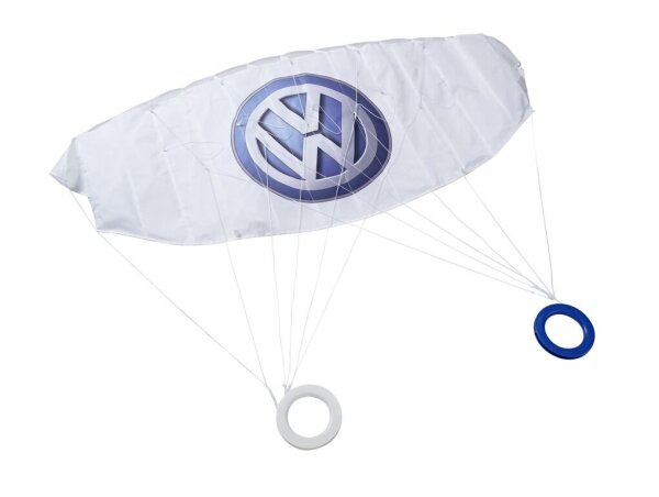 Original VW Lenkdrachen Kite Ripstop Nylon blau weiß 000087702084