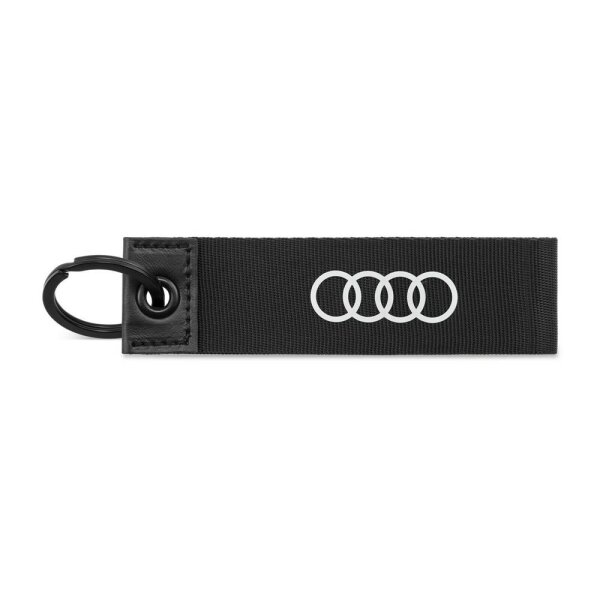 Audi S-Line Schlüsselanhänger Leder mit roter Naht Original Zubehör