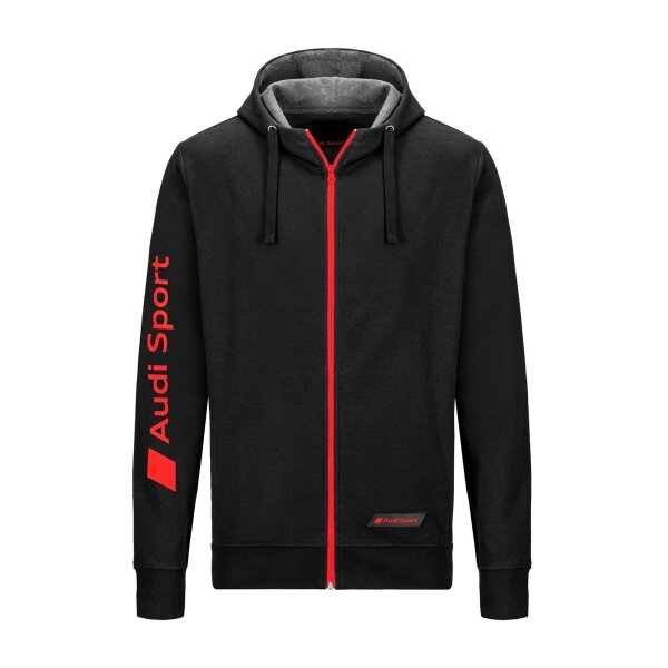 Original Audi Sport Herren Kapuzen Sweatjacke schwarz L 3132001804