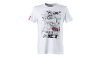 Original Audi Sport Herren Shirt Comic Print R8 weiss S M...