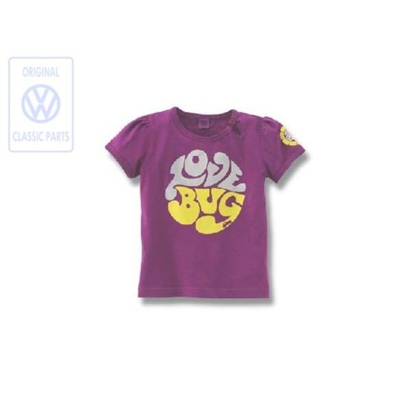 Original VW Kinder Mädchen T-Shirt 92 Love Bug Lila 1K1084220 HTF