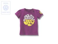 Original VW Kinder Mädchen T-Shirt Love Bug Lila Gr. 92 1K1084220