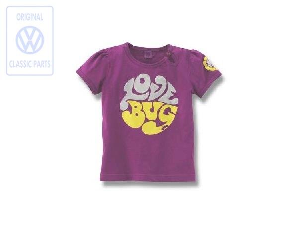 Original VW Kinder Mädchen T-Shirt Love Bug Lila Gr. 104 1K1084220A